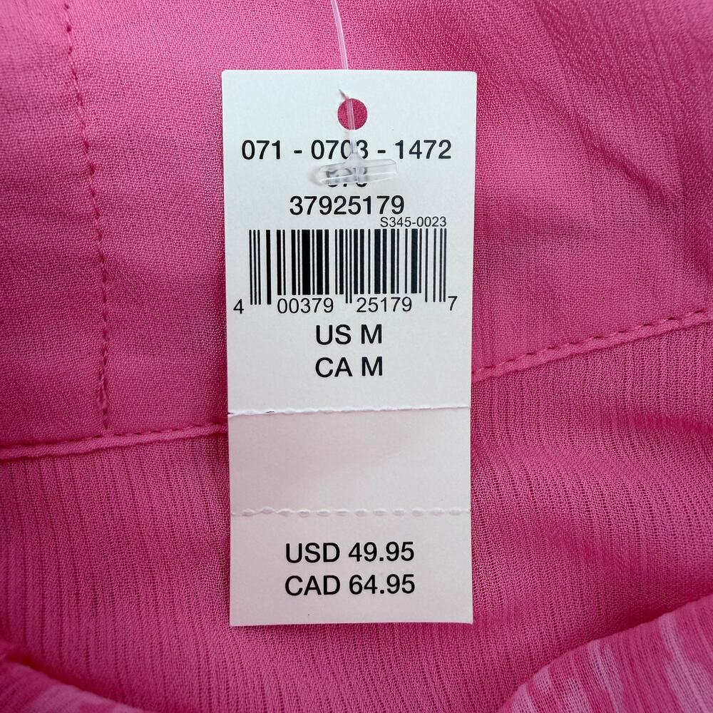 Aerie Pink Chiffon Wrap Mini Skirt Flowy Tiered New Womens Medium - Picture 10 of 11